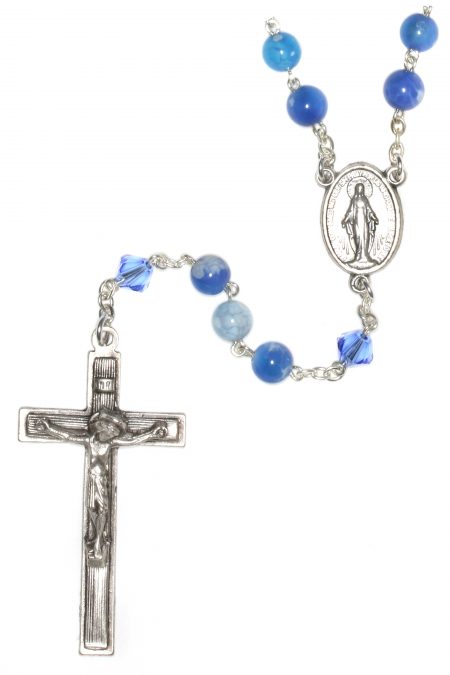 Blue Agate Gemstone Rosary