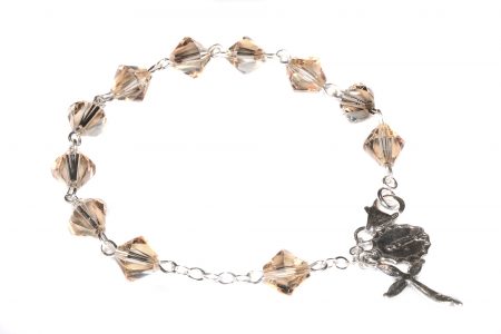 Golden Shadow High Quality Central European Crystal Rosary Bracelet