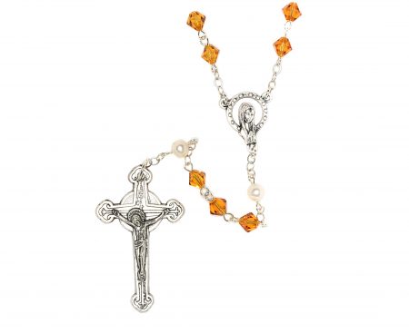 Topaz Austrian Crystal Rosary (November)