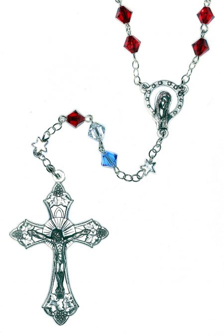 USA - American Pride Austrian Crystal Rosary
