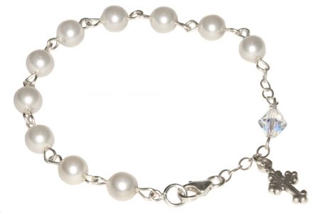 Cultured Freshwater Pearl Child Rosary Bracelet
